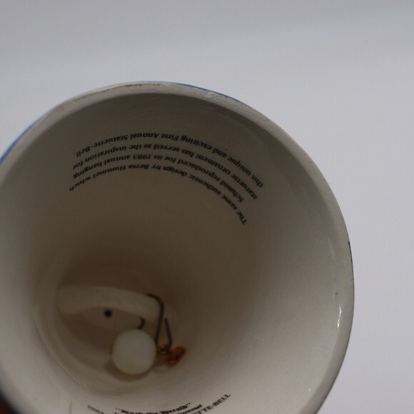 Schmid Bell Boy on Bell Holding Trumpet Horn Bugel Bell Vintage Collectable Bell - Picture 11 of 12